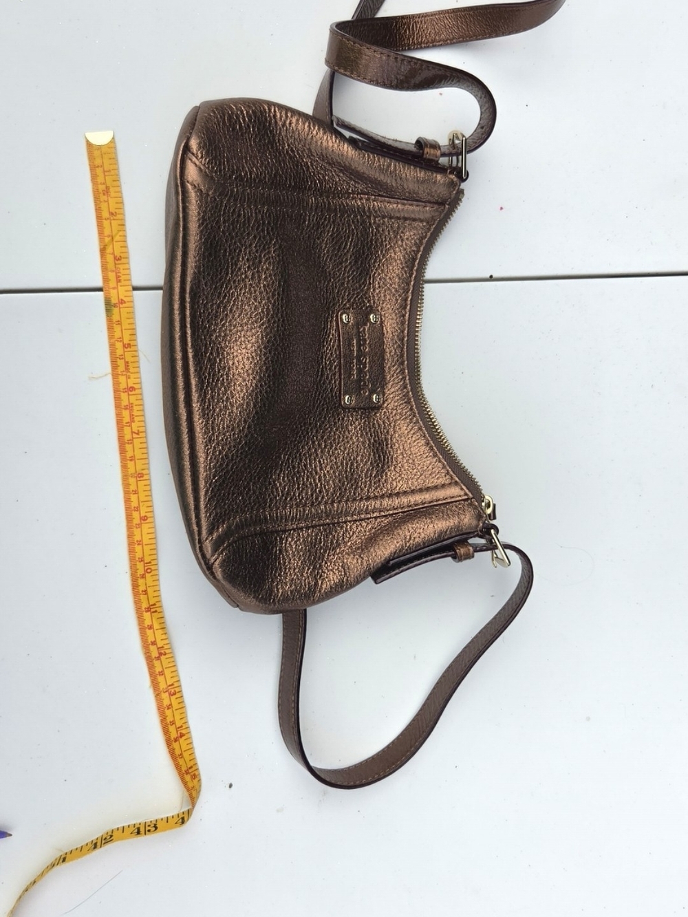 kate spade Metallic Bronze Leather Shoulder Bag